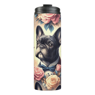 Schattige Frans Bulldog schilderij Thermosbeker