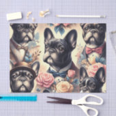 Schattige  Frans Bulldog schilderij Tissuepapier (Craft)