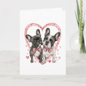 Schattige Frans Bulldog Valentijnsdag Liefde Quote Feestdagen Kaart (Voorkant)