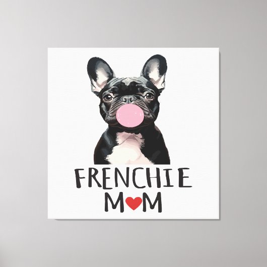 Schattige Franse buldog Canvas Afdruk (Voorkant)