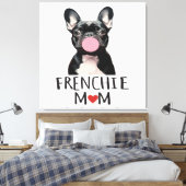 Schattige Franse buldog Canvas Afdruk (Insitu (Slaapkamer))