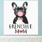 Schattige Franse buldog Canvas Afdruk (Insitu (Houten vloer))
