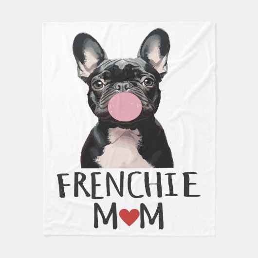 Schattige Franse buldog Fleece Deken (Voorkant)