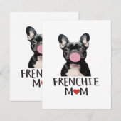 Schattige Franse buldog Informatiekaartje (Voorkant / Achterkant)