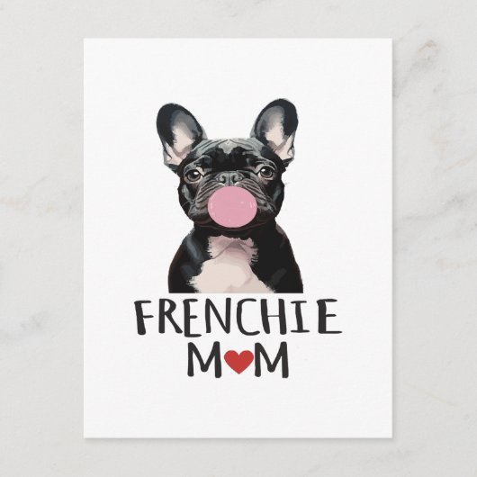Schattige Franse buldog Informatiekaartje (Voorkant)