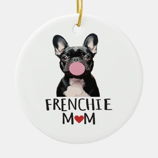 Schattige Franse buldog Keramisch Ornament (Voorkant)