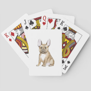 Schattige Franse buldog puppy Pokerkaarten