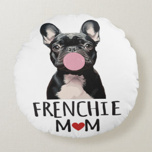 Schattige Franse buldog Rond Kussen