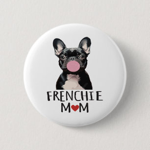 Schattige Franse buldog Ronde Button 5,7 Cm