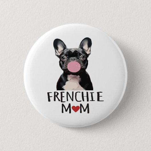 Schattige Franse buldog Ronde Button 5,7 Cm (Voorkant)