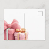 Schattige Franse buldog, roze jurk, verjaardagstaa Briefkaart (Achterkant)