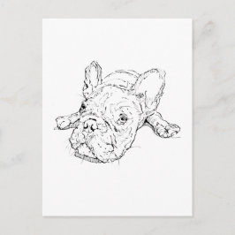 Schattige Franse Bulldog Ansichtkaart Briefkaart