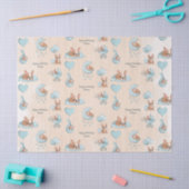 Schattige Franse Bulldog Blauwe Babyblauwe Verjaar Tissuepapier (Craft)