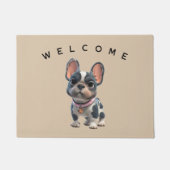Schattige Franse Bulldog Deurmat (Voorkant)