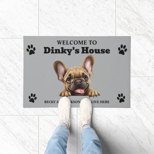 Schattige Franse Bulldog Deurmat (Binnen)