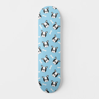 Schattige Franse Bulldog en Bot Patroon Persoonlijk Skateboard