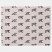 Schattige Franse Bulldog Fleece Deken (Voorkant (Horizontaal))