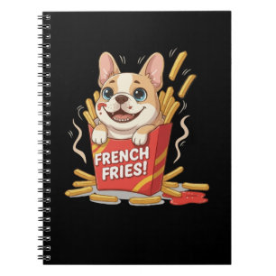 Schattige Franse Bulldog Franse Frieten Kawaii Kun Notitieboek