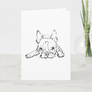 Schattige Franse Bulldog, Frenchie Denk aan jou Kaart