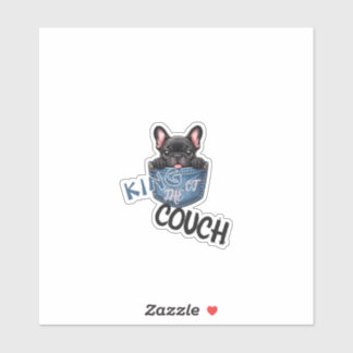 Schattige Franse Bulldog Grappige Hond Liefhebber Sticker