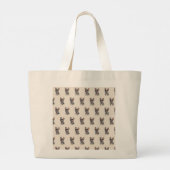 Schattige Franse Bulldog Grote Tote Bag (Achterkant)