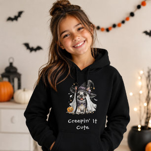Schattige Franse Bulldog Halloween Heks Sluipt Hoodie