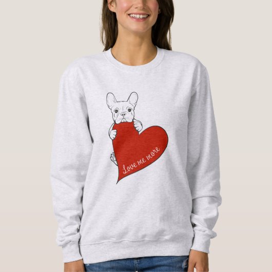 Schattige Franse Bulldog Heart Trui (Voorkant)