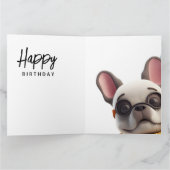 Schattige Franse bulldog in vintage auto  Kaart (Binnen)