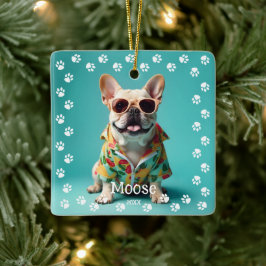 Schattige Franse Bulldog Keramisch Ornament