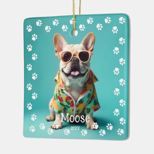 Schattige Franse Bulldog Keramisch Ornament (Links)