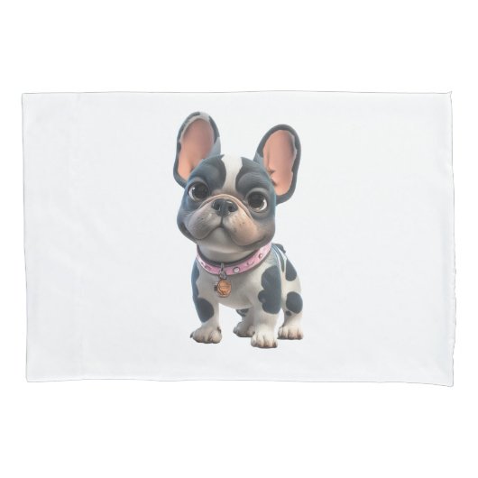 Schattige Franse Bulldog Kussensloop (Voorkant-Links)