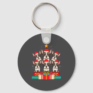 Schattige Franse Bulldog Le Frenchie Kerstboom Ker Sleutelhanger
