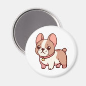 Schattige Franse Bulldog  Magneet (Voorkant / Achterkant)
