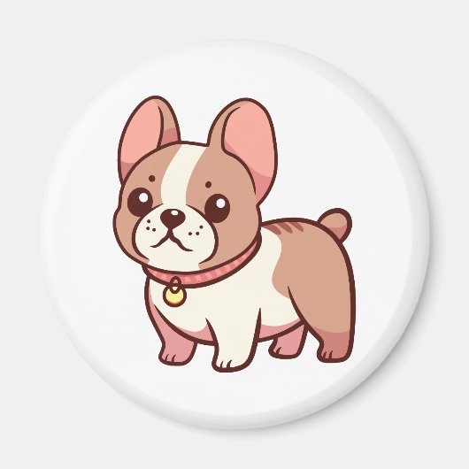 Schattige Franse Bulldog  Magneet (Voorkant)