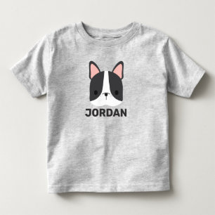 Schattige Franse Bulldog met gepersonaliseerde naa Kinder Shirts