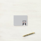 Schattige Franse Bulldog met gepersonaliseerde naa Post-it® Notes (Op bureau)