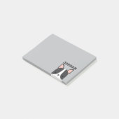 Schattige Franse Bulldog met gepersonaliseerde naa Post-it® Notes (Schuin)