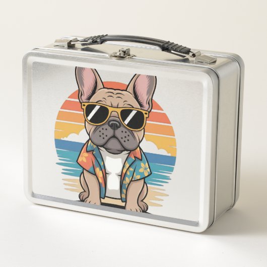 Schattige Franse Bulldog met zonnebril (Voorkant)