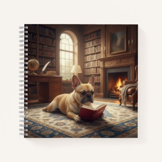 Schattige Franse Bulldog Notitieboek (Voorkant)