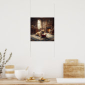 Schattige Franse Bulldog Poster (Keuken)