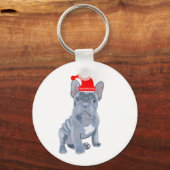 Schattige Franse Bulldog Puppy Sleutelhanger (Achterkant)