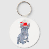 Schattige Franse Bulldog Puppy Sleutelhanger (Achterkant)