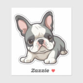 Schattige Franse Bulldog Puppy Sticker (Vel)