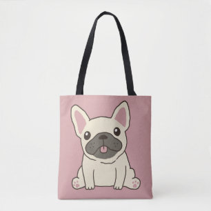 Schattige Franse Bulldog Puppy Tote Bag