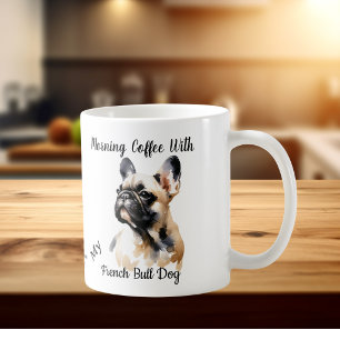 Schattige Franse Bulldog Sandy Browns Personalisee Koffiemok