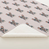 Schattige Franse Bulldog Sherpa Deken (3/4)