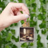 Schattige Franse Bulldog Sleutelhanger (Hand)