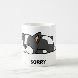 Schattige Franse bulldog "sorry" Mok