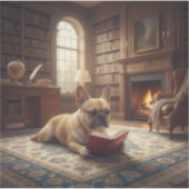 Schattige Franse Bulldog Sticker (Voorkant)
