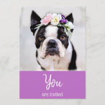 *~* Schattige Franse Bulldog Uitnodiging Franse B
